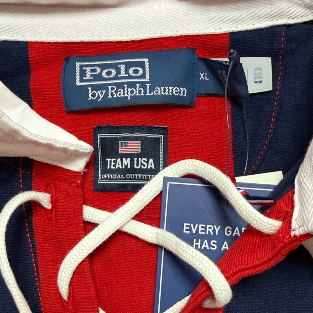 Polo by Ralph Lauren Red and Blue Men's Sweater - Picture 3 of 8